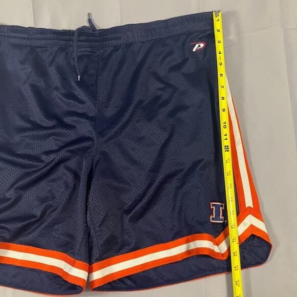 Illinois Fighting Illini Pro Player Men’s XXL NCAA Basketball Shorts Navy Orange - Picture 4 of 15